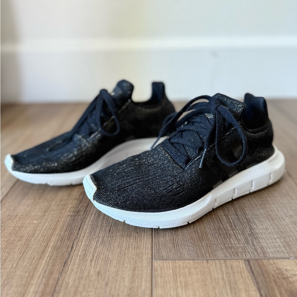 Adidas Black and Gold Sneakers
